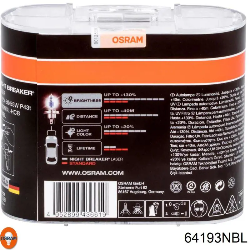 Lámpara halógena 64193NBL Osram