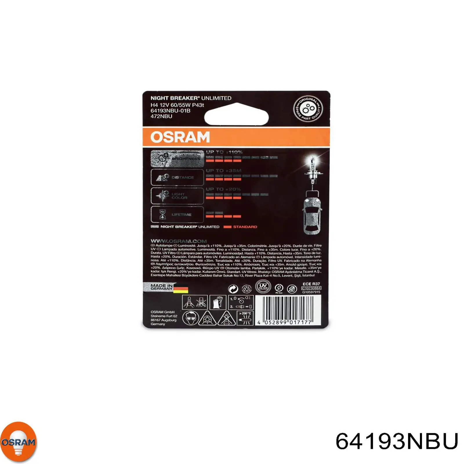 Lámpara halógena 64193NBU Osram