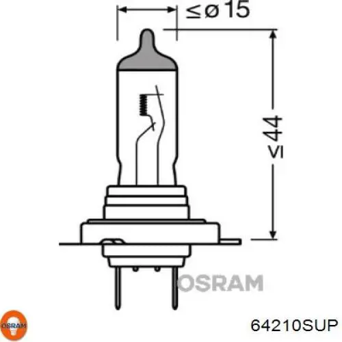 Lámpara halógena 64210SUP Osram