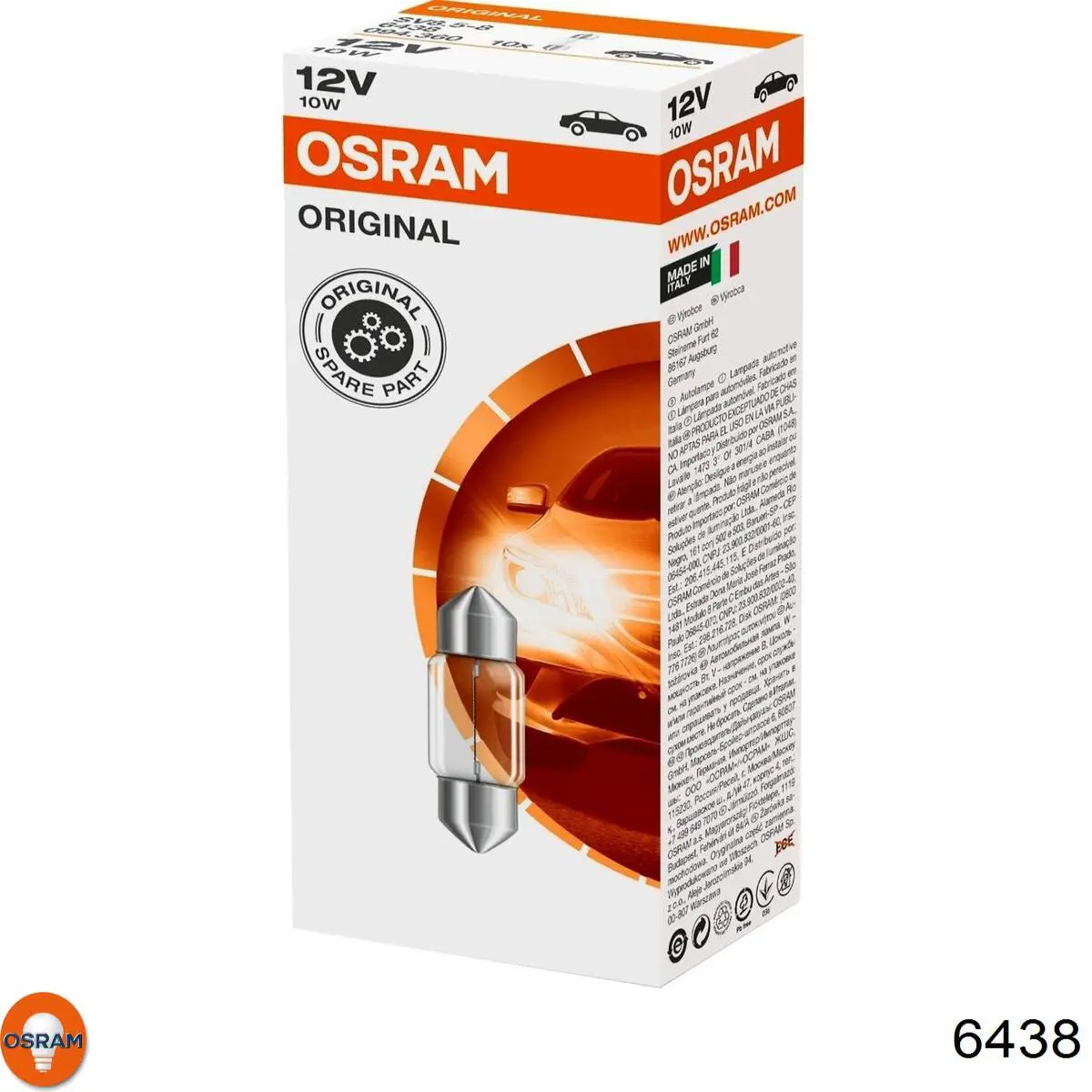 6438 Osram Lámpara de luz interior de cabina