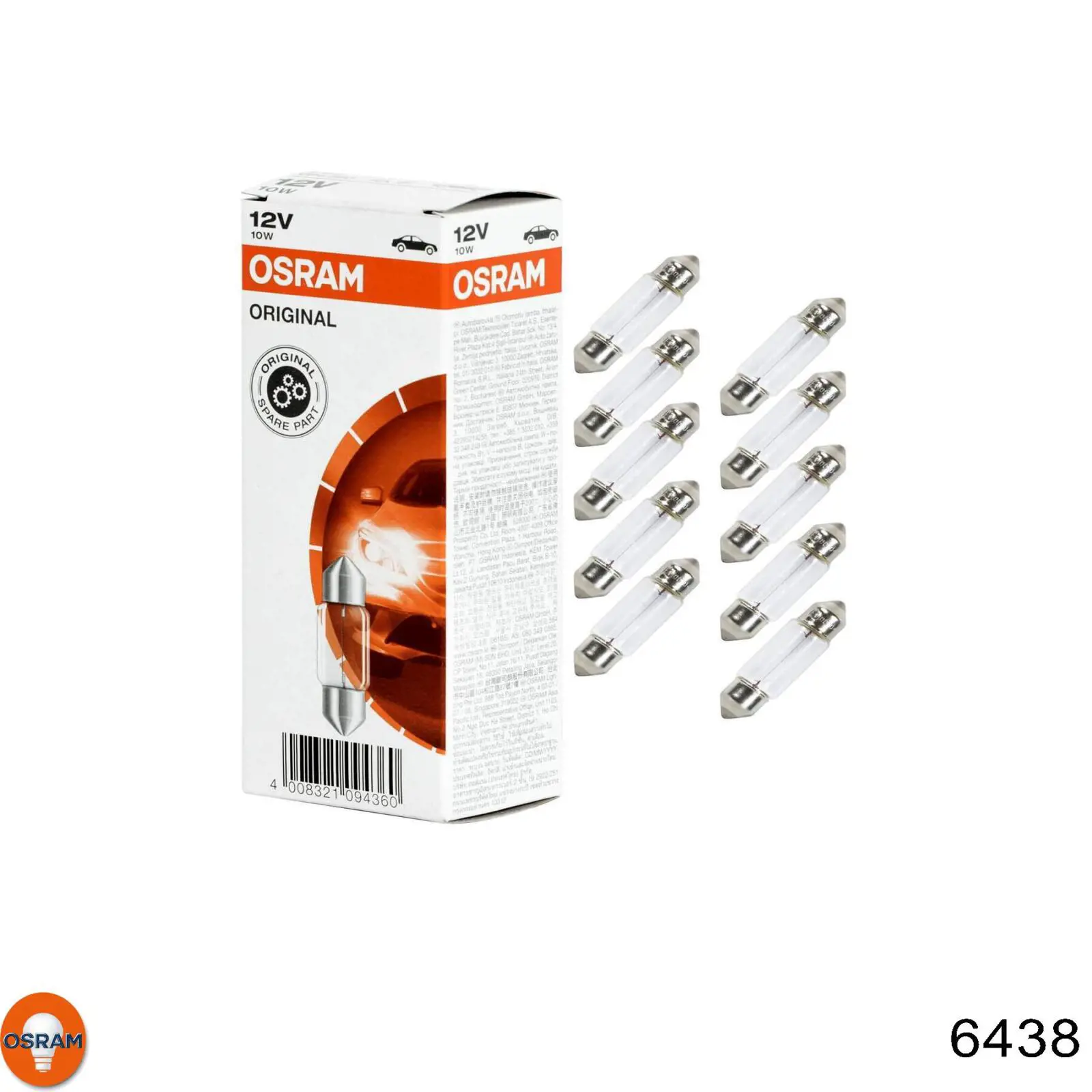 Lámpara de luz interior de cabina Osram 6438