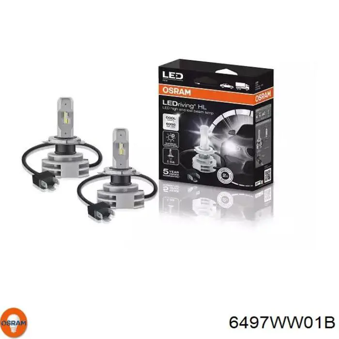 6497WW01B Osram lámpara, luz interior/cabina