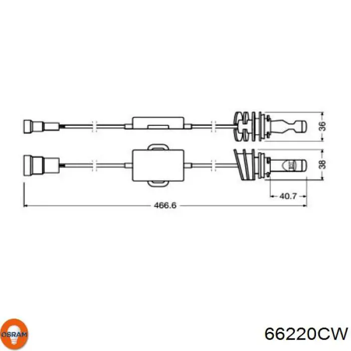 66220CW Osram lámpara, faro antiniebla