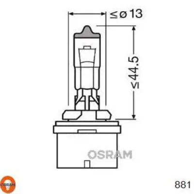 Lámpara Osram 881