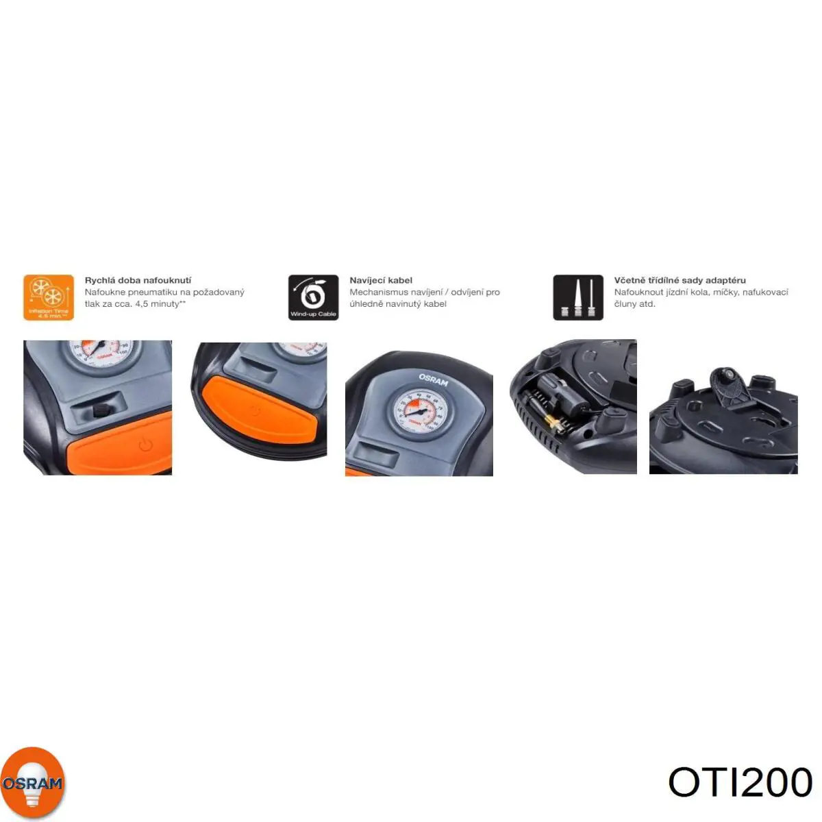 Compresor de inflado de neumáticos OTI200 Osram