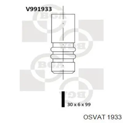 1933 Osvat Válvula de admisión