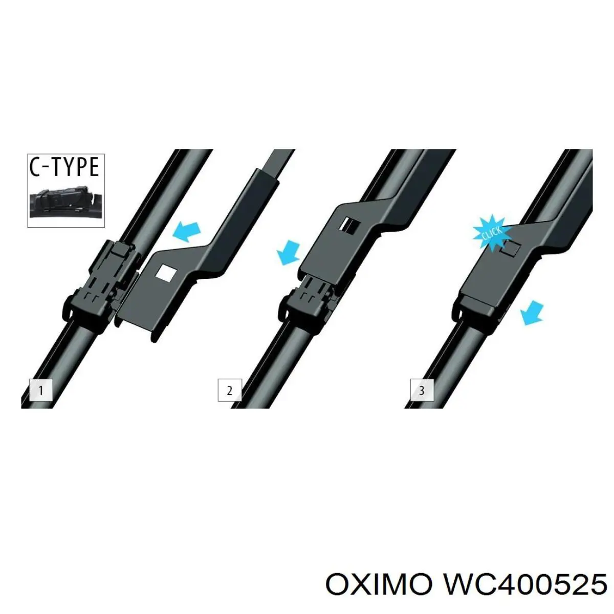 Limpiaparabrisas delanteras WC400525 Oximo