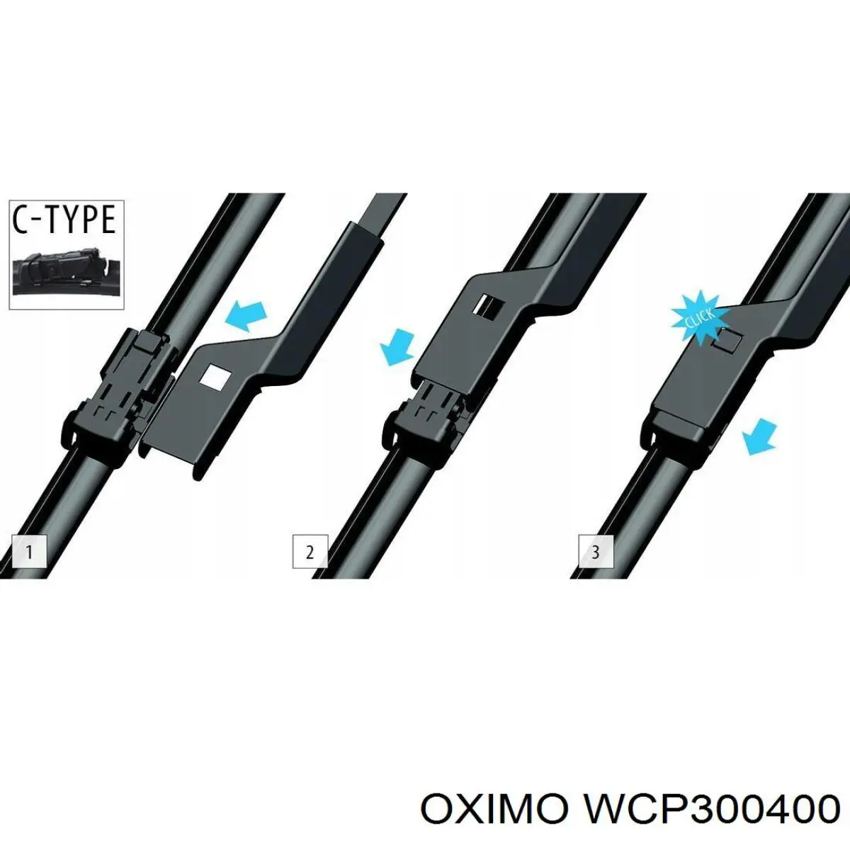 Juego de limpiaparabrisas de luna delantera, 2 piezas Citroen C4 1 LC