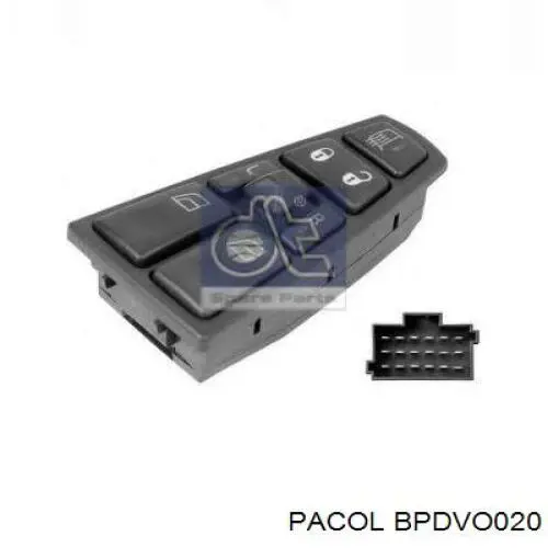 Interruptor de elevalunas delantera izquierda 21543897 Volvo