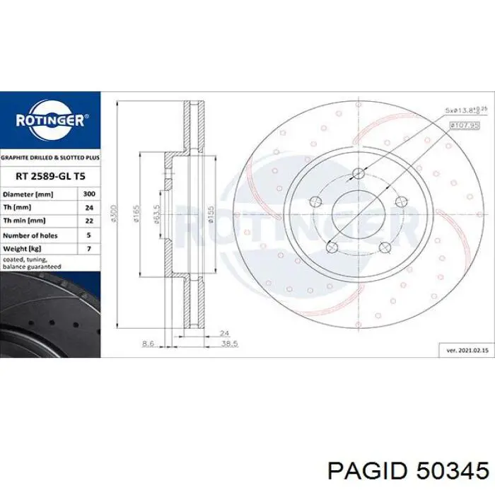 Freno de disco delantero Jaguar X-type CF1