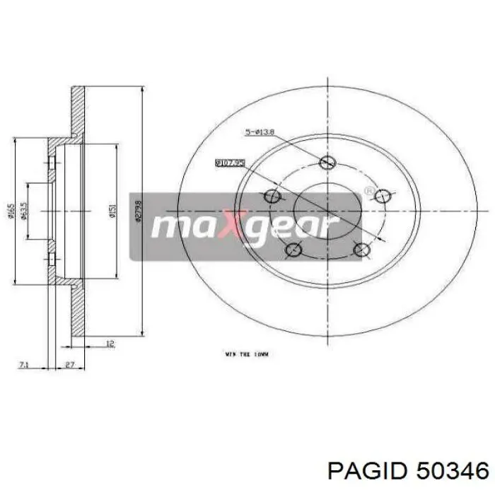 Disco de freno trasero Jaguar X-type CF1