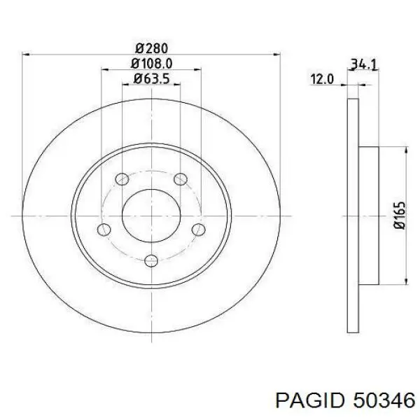 Disco de freno trasero Jaguar X-type CF1