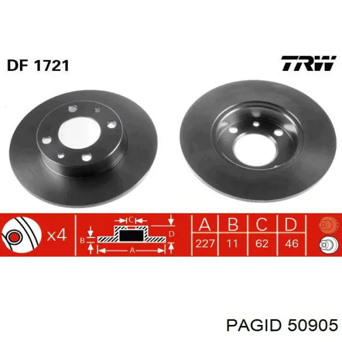 Disco de freno DP23001 Brembo