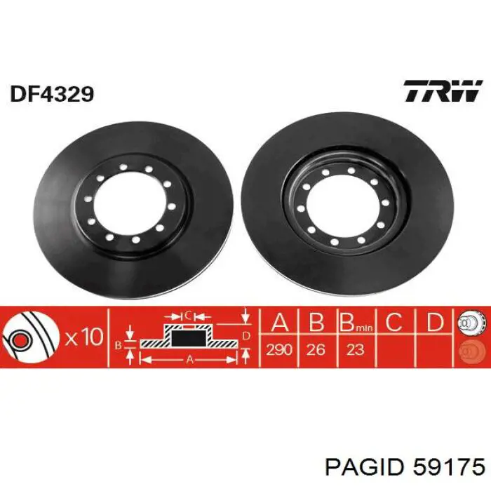 59175 HELLA-PAGID freno de disco delantero