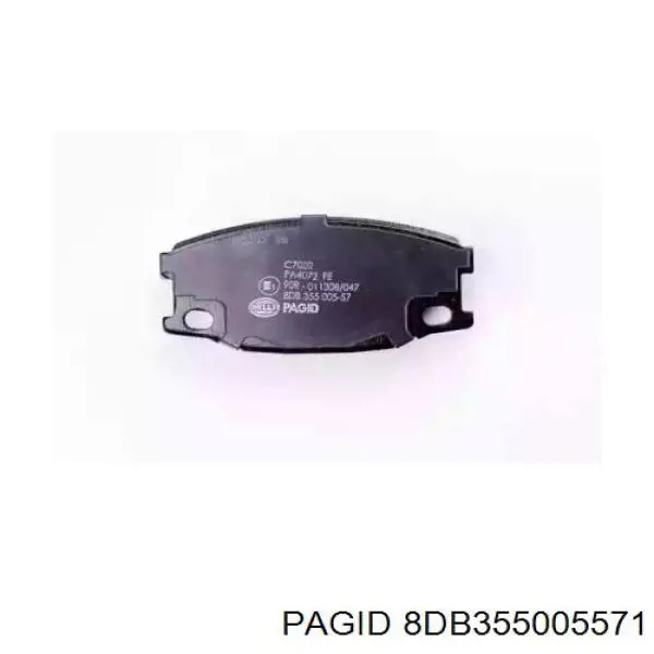 8DB 355 005-571 HELLA-PAGID pastillas de freno delanteras