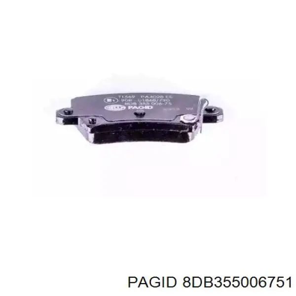 8DB355006751 HELLA-PAGID pastillas de freno traseras