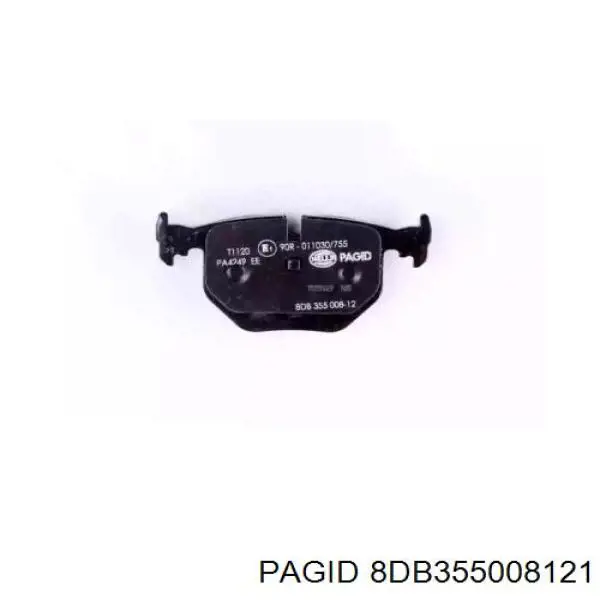 8DB355008121 HELLA-PAGID pastillas de freno traseras