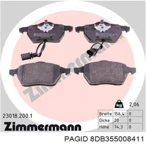 Pastillas de freno delanteras Audi A6 4F2