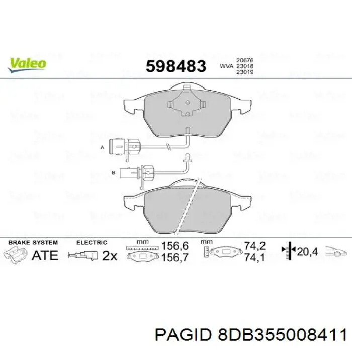 Pastillas de freno delanteras Audi A6 4F2