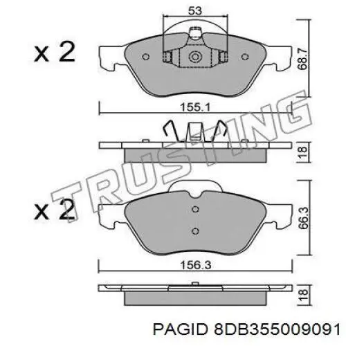 Pastillas de freno delanteras Renault Laguna 2 BG0, BG1