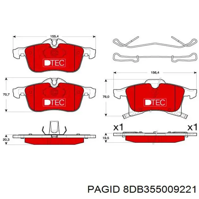 Pastillas de freno delanteras Opel Corsa X12