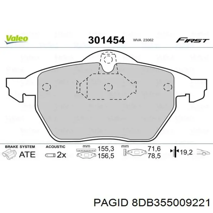 Pastillas de freno delanteras Opel Corsa X12