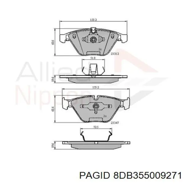 Pastillas de freno delanteras BMW 3 E90
