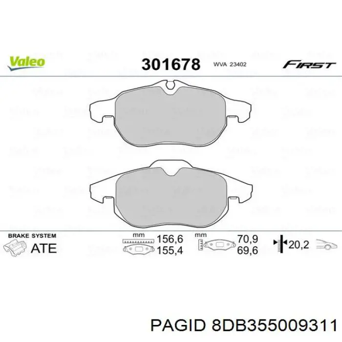 Pastillas de freno delanteras Opel Vectra