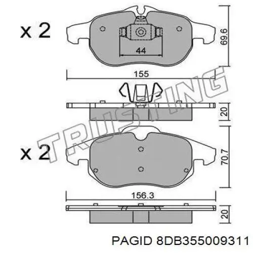 Pastillas de freno delanteras Opel Vectra