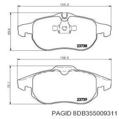 Pastillas de freno delanteras Opel Vectra
