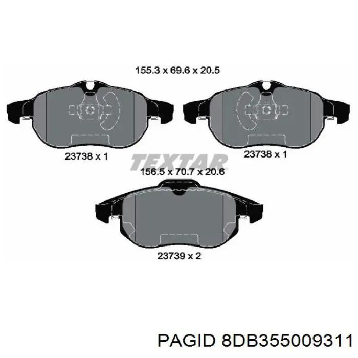 Pastillas de freno delanteras Opel Vectra