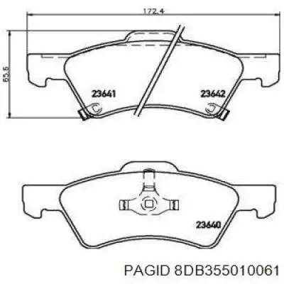 8DB355010061 HELLA-PAGID pastillas de freno delanteras