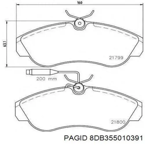 Pastillas de freno delanteras Fiat Ducato 2 230L