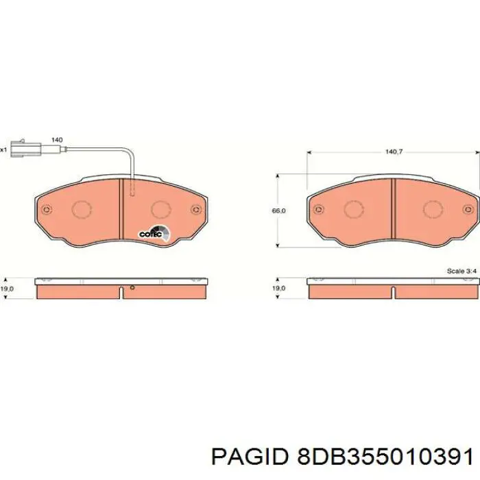 Pastillas de freno delanteras Fiat Ducato 2 230L