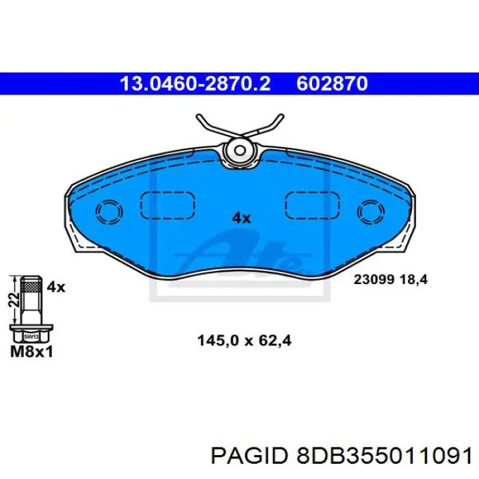 Pastillas de freno delanteras Renault Trafic 2 FL