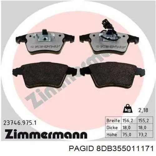 Pastillas de freno delanteras Volkswagen Transporter 7HA, 7HH, 7EA, 7EH