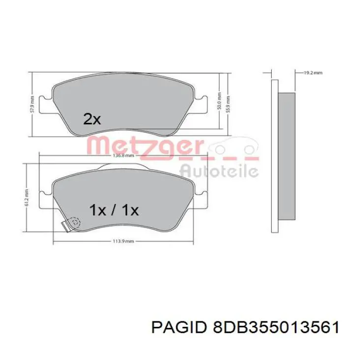 Pastillas de freno delanteras Toyota Corolla E12