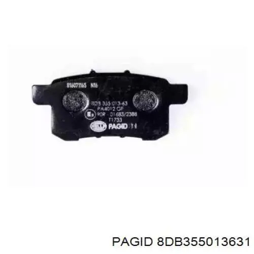 8DB355013631 HELLA-PAGID pastillas de freno traseras