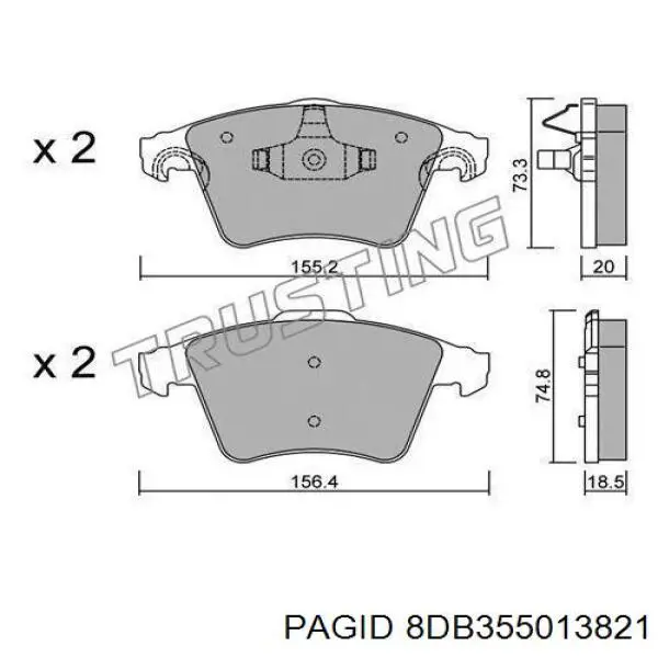 Pastillas de freno delanteras Volkswagen Transporter 7HA, 7HH, 7EA, 7EH