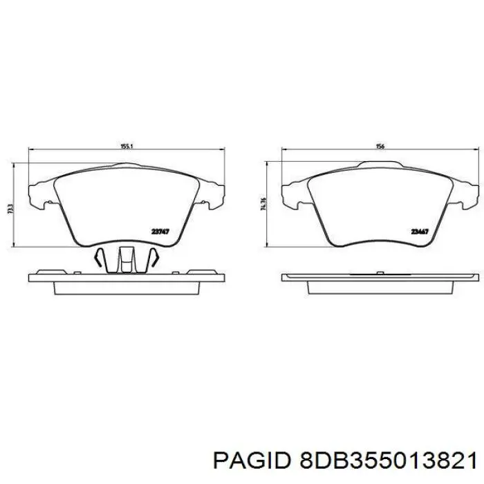 Pastillas de freno delanteras Volkswagen Transporter 7HA, 7HH, 7EA, 7EH