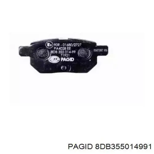 8DB 355 014-991 HELLA-PAGID pastillas de freno traseras