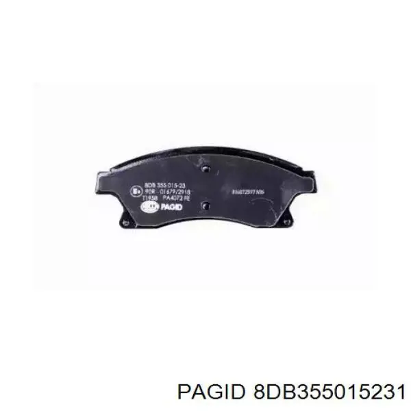 8DB355015231 HELLA-PAGID pastillas de freno delanteras