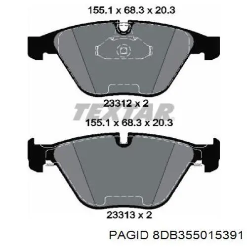 Pastillas de freno delanteras BMW 3 E90