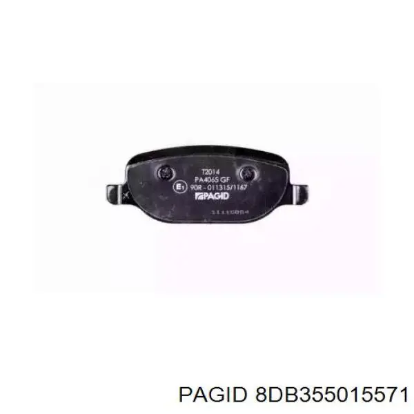 8DB355015571 HELLA-PAGID pastillas de freno traseras