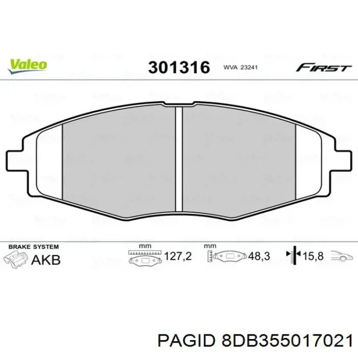 Pastillas de freno delanteras Chevrolet Spark (Matiz) M200, M250