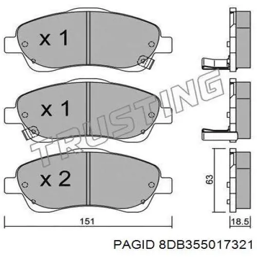 Pastillas de freno delanteras Toyota Corolla R10