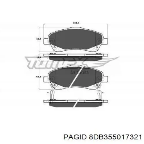 Pastillas de freno delanteras Toyota Corolla R10