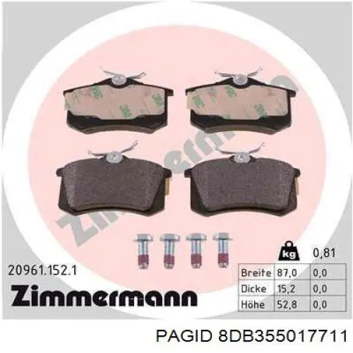 Pastillas de freno traseras Renault Scenic 1 JA0, JA1, FA0