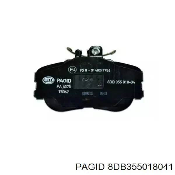 8DB355018041 HELLA-PAGID pastillas de freno delanteras