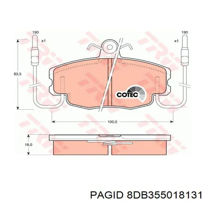 Pastillas de freno delanteras Peugeot 205 2 20A, C